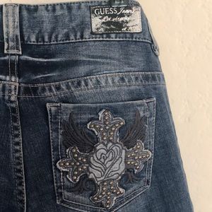 Guess jeans stud embroidery pockets